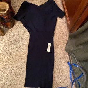 Olivaceous black stretch dress